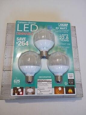 Feit Electric Conserv-Energy LED G25 3-pack